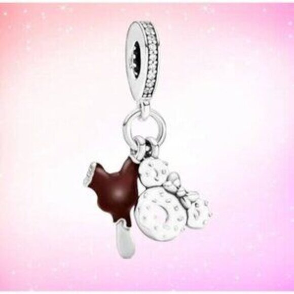 PANDORA Disney Mickey Ice Cream Donut Charm - Picture 1 of 2